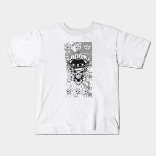 Black on white skull general illustration Kids T-Shirt